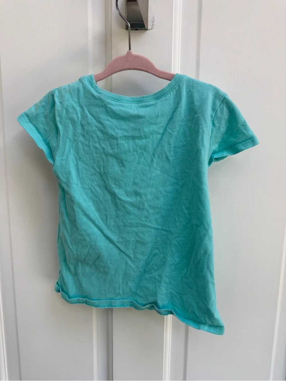 The Children's Place Girls 4 Turquoise Short-Sleeve Shirt Top Blouse Love My Dad